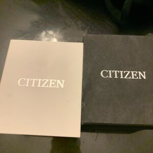 Citizen Black and Cream Watch Packaging